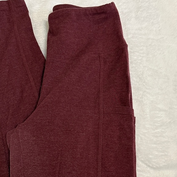 Hippie Rose Burgundy Leggings - Picture 2 of 4